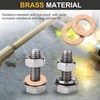 sourcing map M8 Flat Washer, 26 Pcs Copper Ring Flat