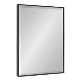 Kate and Laurel Rhodes Large Framed Decorative Rectangle Wall Mirror, 23" x 29", Black, Sleek Decorative Wall Mirror with Modern Frame