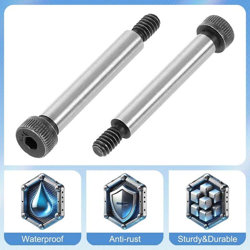 sourcing map Alloy Steel Hexagon Socket Head Shoulder Screws Bolt,