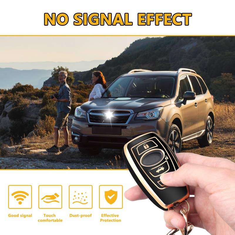 FT FUNTOR 4 Buttons Key Fob Cover with Keychain for