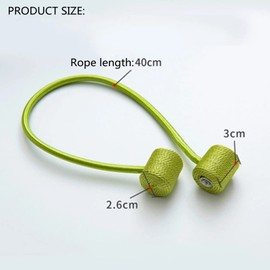 Cheeroyal Strong Magnetic Curtain Tiebacks Modern Simple Style Drape Tie Backs Convenient Decorative Weave Rope Curtain Holdback for Home&Office Window Drapery (Orange)