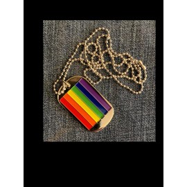 Queerazon Rainbow Pride Dog Tag