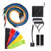 16PCS Exercise Tube Band 5 Colors TPE Stretchy Stackable Resistance
