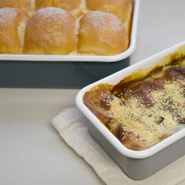 Honey Ware Color Line Food Storage Container with Lid, Enamel Grey, M, 0.74 L, Heat Resistant up to 400 °C, Meal Prep Boxes Suitable for All Types of Cookers, Oven and Grill, Storage Box with Lid