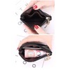 Credit Card Holder Keychain Wallet Leather Zipper Card Case for