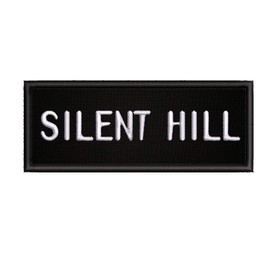 Silent Hill Horror Movies - 4" W x 1.5" T - Embroidered DIY Iron on or Sew-on Decorative Patch Badge Emblem Classic Retro Campy Cult Creatures Monster Vault Series Applique