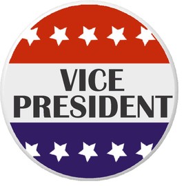 A&T Designs Vice President Red White Blue Stars 2.25" Large Pinback Button Pin