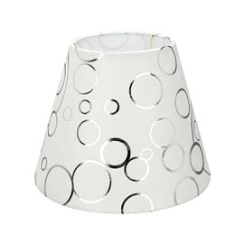 Aspen Creative 58901A, Empire Uno Lamp Shade, White, 5" Top x 9" Bottom x 7" Slant Height, Slip UNO 33mm