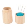 Wooden Sewing Needle Holder, Large Capacity Portable Pin Cushion with