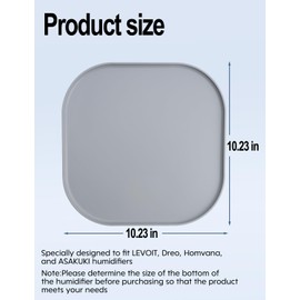 Silicone Humidifiers Tray for LEVOIT, Dreo, Homvana, ASAKUKI Humidifiers - Leak-Proof & Moisture-Proof Design, Floor Drying Function to Protect Floor Surface