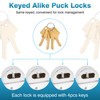 IRONWALLS Keyed Alike Puck Lock 4 Packs, 2-7/8”/73mm Steel Heavy