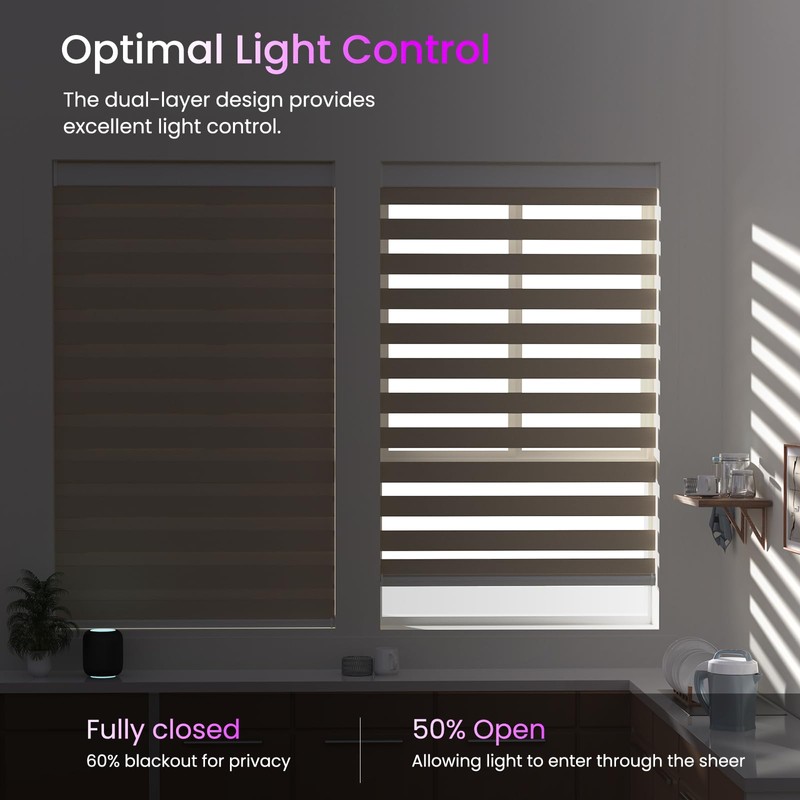 Sample Collection of Astomi Motorized Zebra Blinds for Window