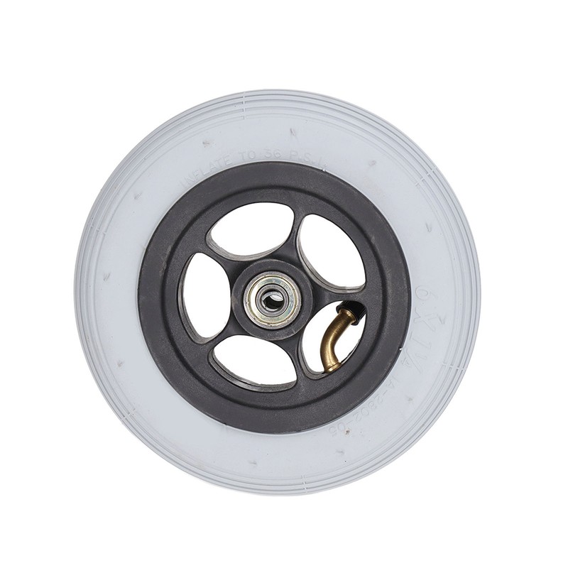 6in Electric Wheelchair Wheel Noiseless Aluminum Alloy Hub Rubber Inflatable