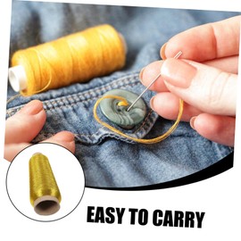 jojofuny 4 Rolls Colored DIY Embroidery Threads Multi Function Sewing Machine Threads for Cross Stitch Quilting Needlework Crafting with Metallic Gold and