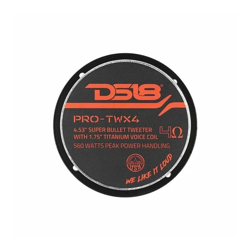 DS18 PRO-TWX4 Bullet Super Tweeter 560 Watt 4-ohm Car 4.5"