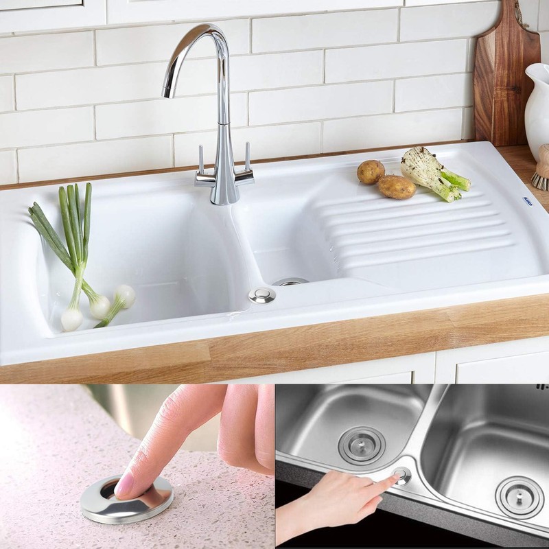 Etoolcity - Waste disposal air switch kit double outlet sink