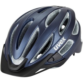 uvex true cc Lightweight All-Round Helmet for Women, Individual Size, Expandable with LED Light, Blue (Deep Space Matte), 52-55 cm