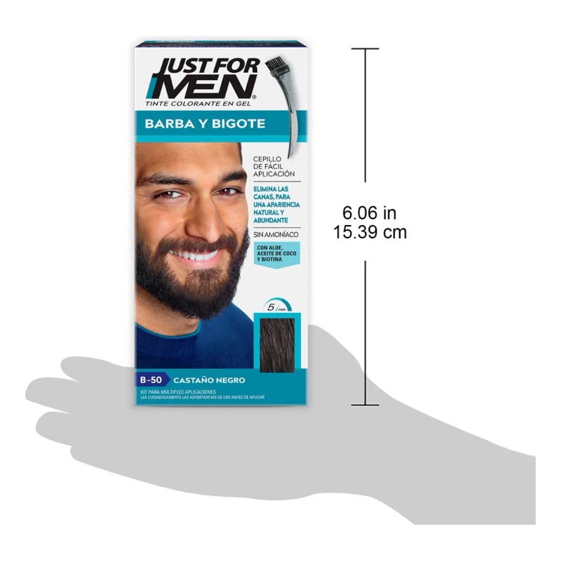 Kit Just For Men Desvanecedor Canas Gx + Barba Castaño