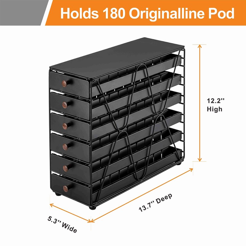 ZCDCP Coffee Pod Holder, 6 Tiers Coffee Pod Drawer for