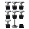 sourcing map Adjustable Leveling Feet 20 x 20mm Inserts Furniture