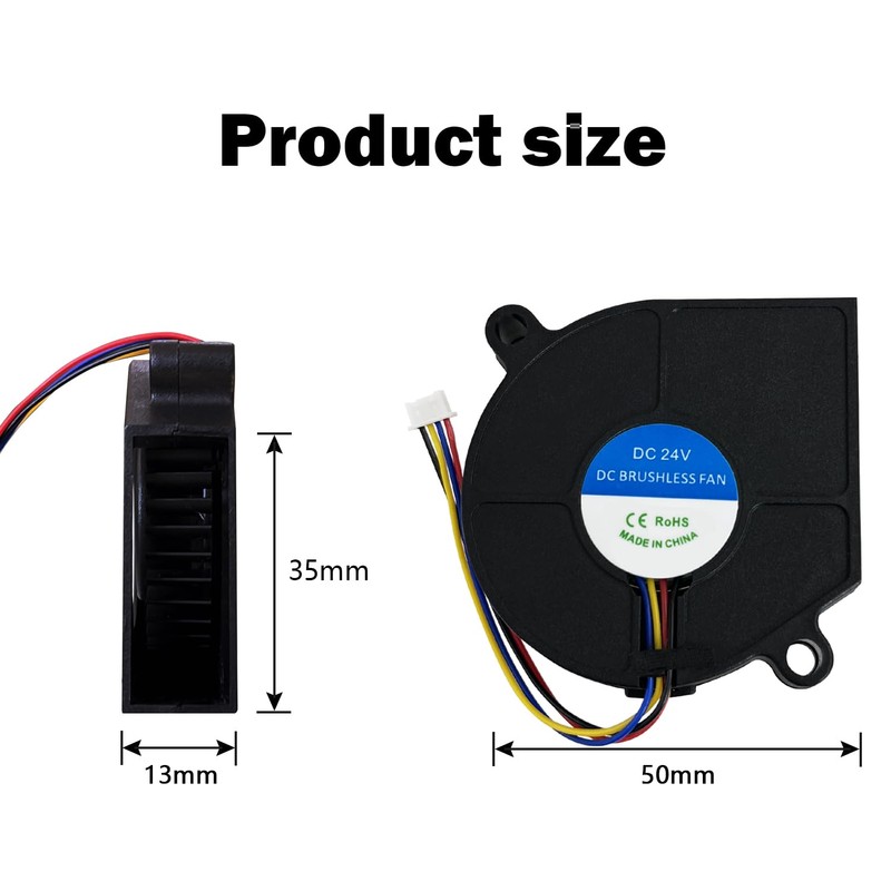 RugooSpink 2PCS Adventurer 5M/5M Pro Fan Hotend Heatsink Fan 5015