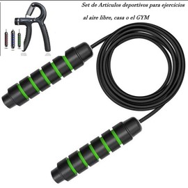 Fitness Sport Outdoor Exercise Equipment Set, Quick Rotation Jump Rope and Adjustable Hand Exerciser 5-60kg (Red)