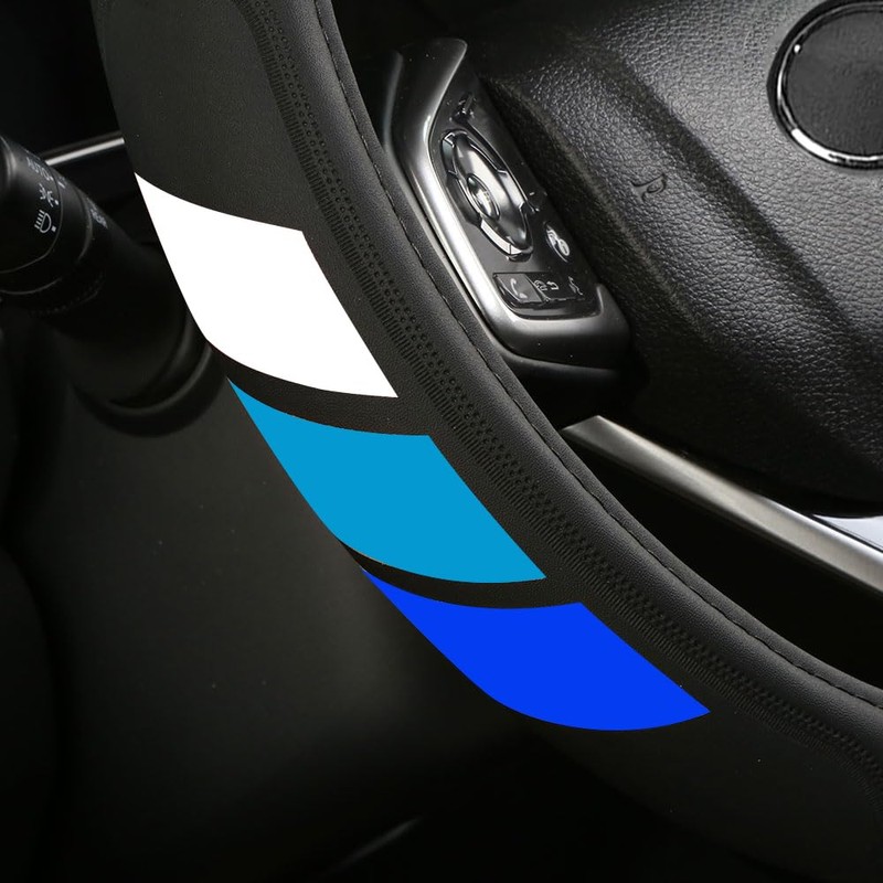 Premium Leather Steering Wheel Cover Compatible with Toyota Tacoma 4Runner