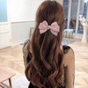 Sttiafay Large Hair Bow Clip Pink Fabric Bow Hair Barrette