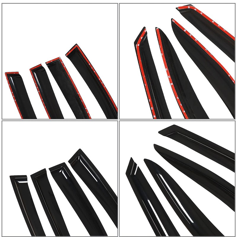 4PCS Side Window Visor Vent Rain Guard Deflector Replacement for