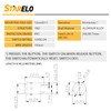 STARELO 5pcs 12mm Momentary Push Button Switch Black Shell with