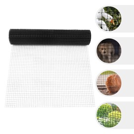 DYNAMI Hardware Cloth Black 19 Gauge, 1x1 inch Mesh 48'' x 100' PVC Wire Mesh Roll Square Chicken Wire Fencing Gopher Wire Netting Raised Garden Rabbit Fence,w/1Pair Gloves (1 in 48 in x 100 ft)