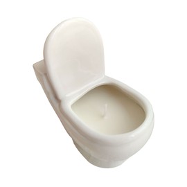 Scented Candle Toilet Style Rich Fragrance Romantic Odor Removal Decorative Soy Candle for Bedroom Office Bar White