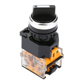 LA38-11X2 Round Rotary Selector Switch 2 Positions NC + NO Self-Locking Rotary Switch 22mm Mounting Hole for Control in Contactor Relay