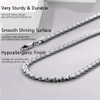 Stainless Steel Chain Necklace Men Jewelry Flat Chain Trendy Layering