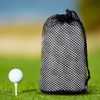 EupHHonycs 1 PCS Black Nylon Mesh Golf Pouch, Black Golfs