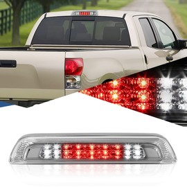 Auto Dynasty Dual Row LED Rear High Mount Chrome Housing 3rd Tail Brake Light Cargo Lamp Compatible with Toyota Tundra 07-18