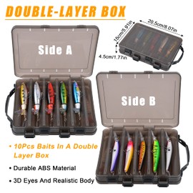 Multi Jointed Swimbait Hard Bait - 10Pcs/Box Crankbaits Fishing Lure Minnow Wobblers for Pikes Trout Walleye Tackle