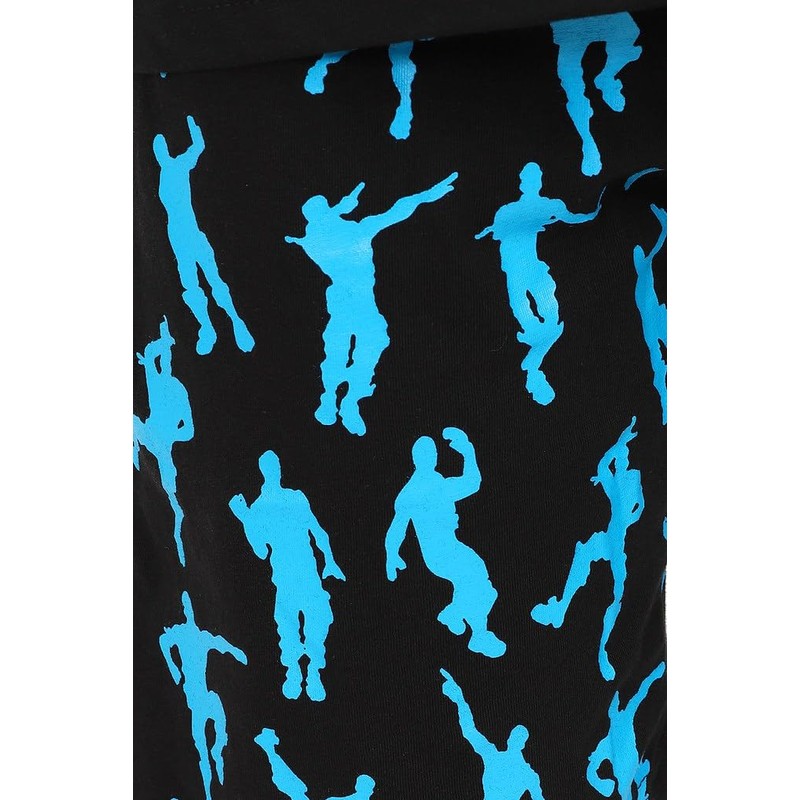 ThePyjamaFactory Brand Boys Emote Legend Dance Gaming Pyjamas Black Blue