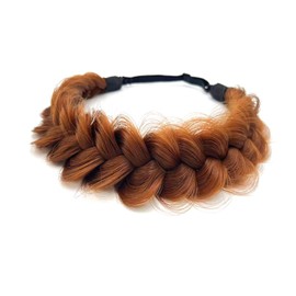 STHEJFB Diadema trenzada de 2 hebras desordenadas, clásicas, trenzadas anchas, elásticas, de calidad, trenzadas, sintéticas, trenzadas, para mujeres y niñas, trenzas bohemias, 65 g (diademas A11)