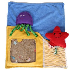 Fun and Function's At The Beach Discovery Bag Toy Multiple Activities & Textures for Sensory Input Great for Kids with Special Needs and Sensory Issues - Lightly Weighted Lap Pad 2.8 lbs