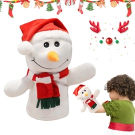 Biluer Christmas Hand Puppets, 1 x 30 cm Santa Claus Hand Puppet Cartoon Christmas Finger Plush Toy Christmas Hand Puppet Children Suitable for Storytelling and Role Play