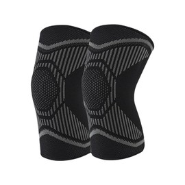 Moonlove Kids Compression Knee Support Sleeves Elastic Knitted Child Knee Brace Strap Protector Guard for Sports Running Basketball Football Skating, Boys Girls from 5-10 Years Old, 1 Pair