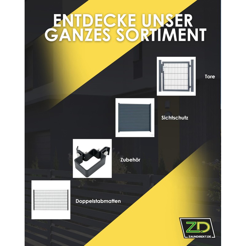Zaundirekt Corner Connector Double Rod Mat Fence Pack of 10