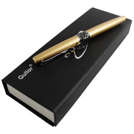 Gullor Classic Hovering Dragon Fountain Pen Y2 Original Pen Pouch Gift Box Set - Golden