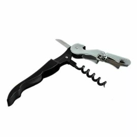 TCSO Set of 2 Corkscrew Doubled Hinged Waiters Wine Key Bottle Opener Foil Cutter