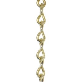 RCH Hardware CH-S50-06-PB-10 |5 Gauge Decorative Solid Steel Single Jack Fixture Chain | 10 Foot Increments | Polished Brass Finish