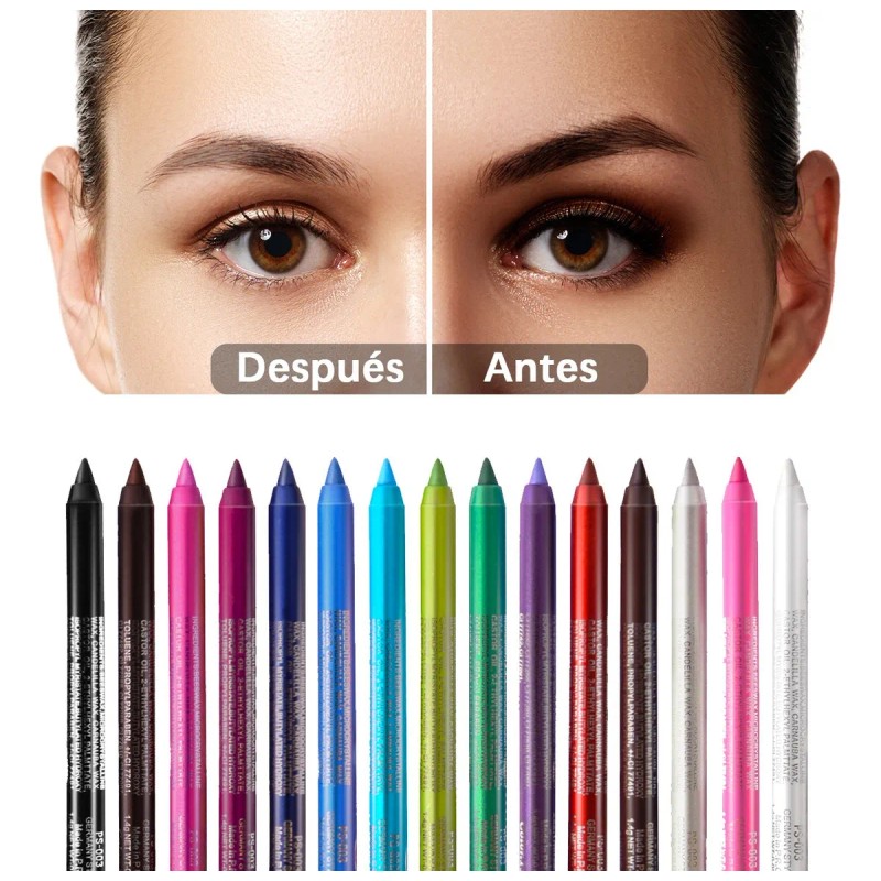 Lápiz Delineador De Ojos De 15pcs Lapiz Para Cejas Tintaline