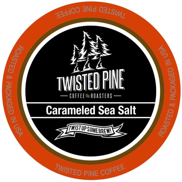 Twisted Pine Coffee Carameled Sea Salt, Flavored Coffee, Single-Serve Cups for Keurig K-Cup Brewers, 12 Count