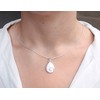 Vurmashop Saint Lucia Stone Necklace with Silver Chain - Necklace
