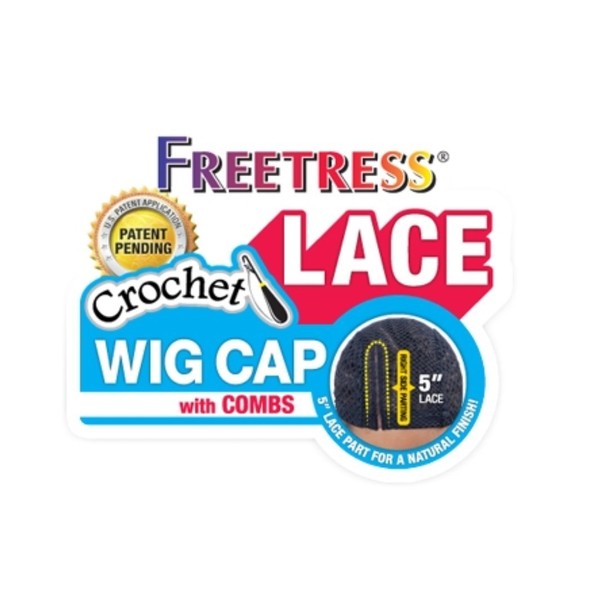Freetress 5" Lace Crochet Wig Cap w/Combs
